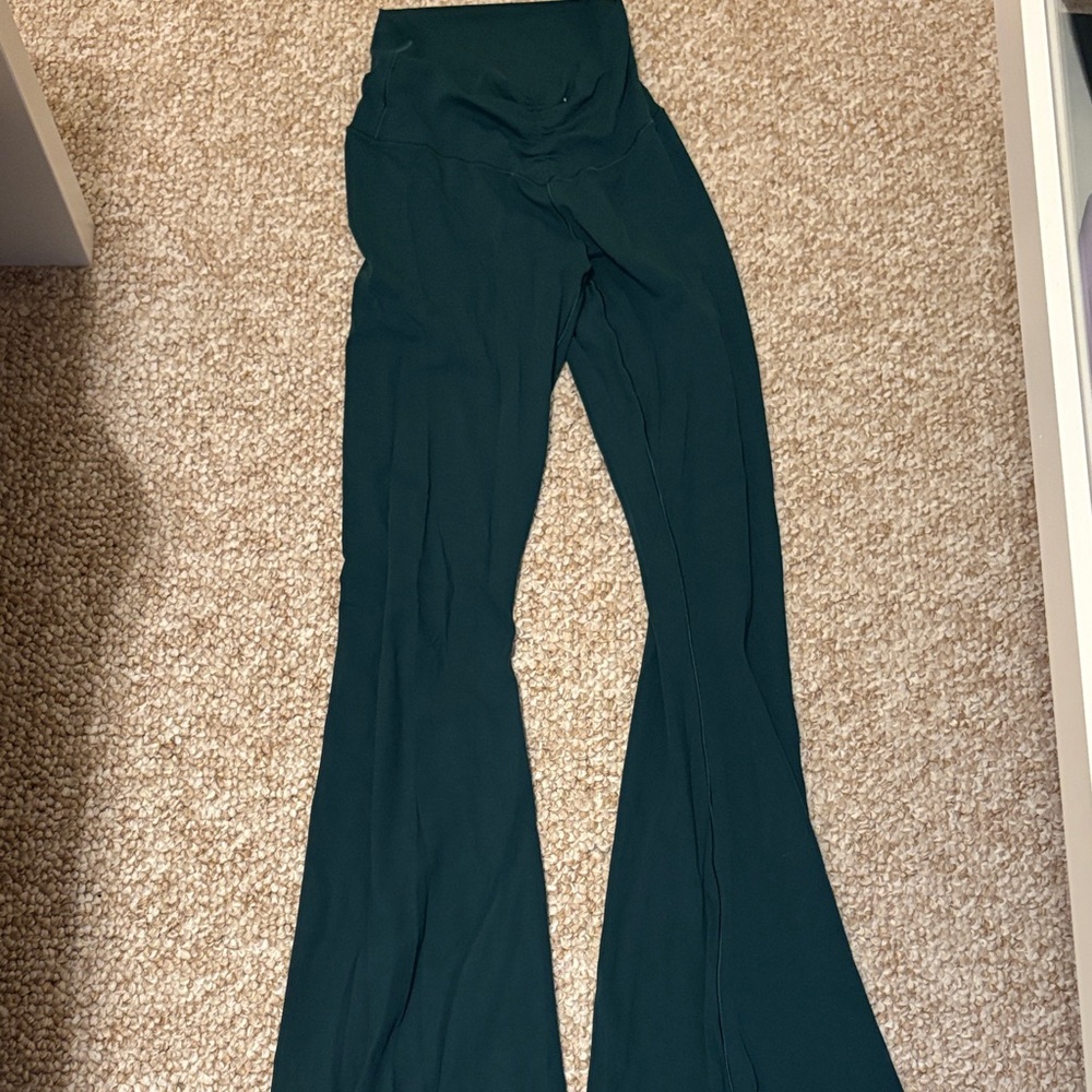 Aerie Dark Green Flare Pants